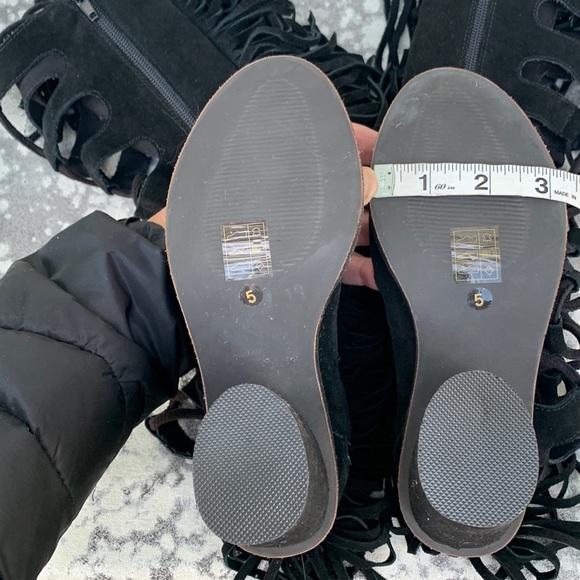 Jeffrey Campbell Secouer Fringe Boot Sandal - Picture 11 of 16